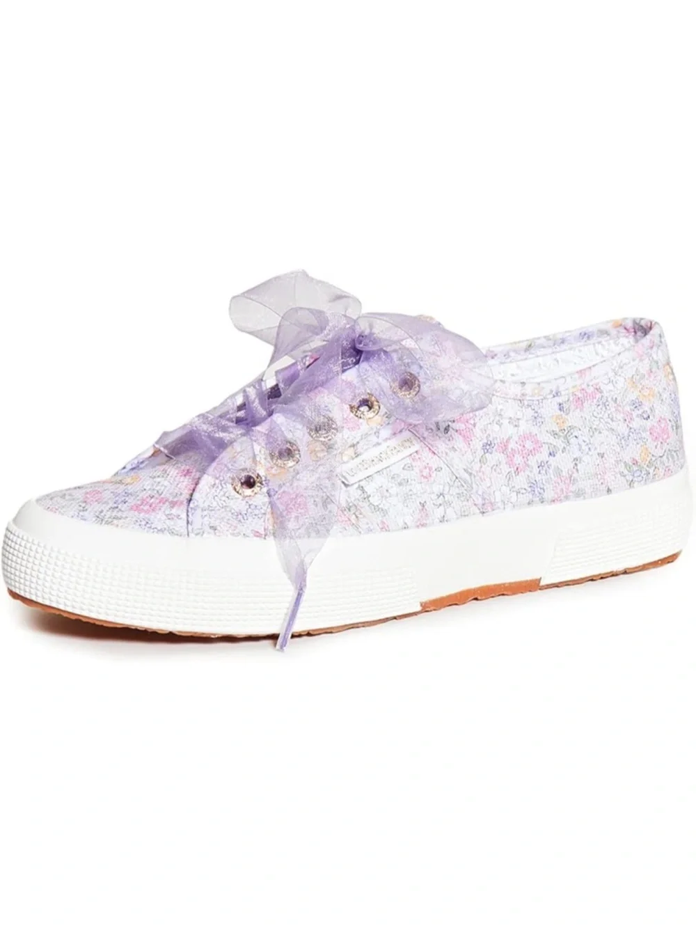 SUPERGA X Loveshackfancy 2750 Flowers Sneaker In Lavender 41 NIB - Picture 11 of 11